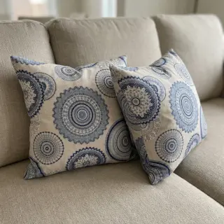 Decoration fabric Linenlook premium Geometric mandala