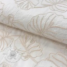 Cotton fabric VOILE EMBROIDERY Kady off white