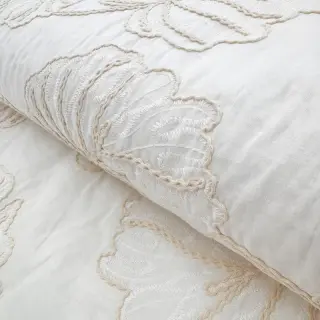 Cotton fabric VOILE EMBROIDERY Kady off white