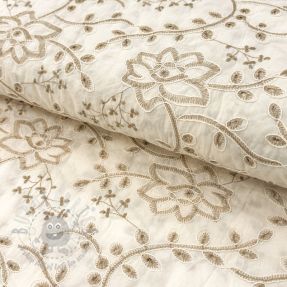 Cotton fabric VOILE EMBROIDERY Kiara off white