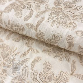 Cotton fabric VOILE EMBROIDERY Kim off white