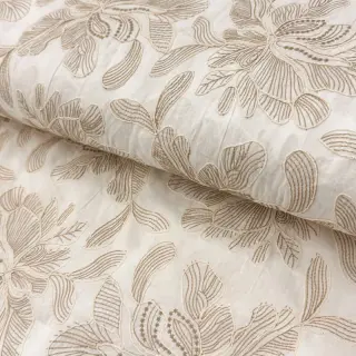 Cotton fabric VOILE EMBROIDERY Kim off white