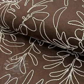 SUEDE Tape flower dark brown
