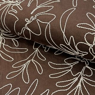 SUEDE Tape flower dark brown