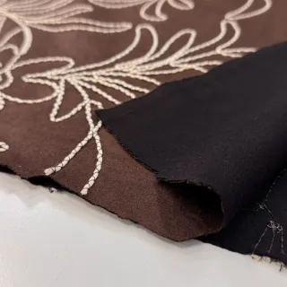 SUEDE Tape flower dark brown