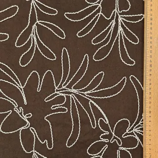 SUEDE Tape flower dark brown