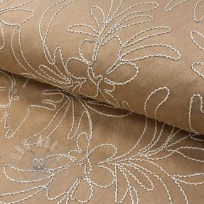 SUEDE Tape flower beige
