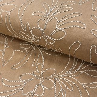 SUEDE Tape flower beige