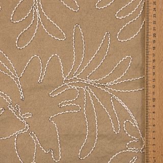 SUEDE Tape flower beige