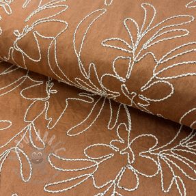 SUEDE Tape flower cinnamon