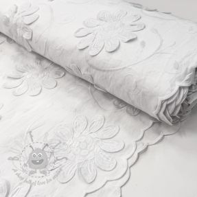 Cotton fabric EMBROIDERY Bellagio white