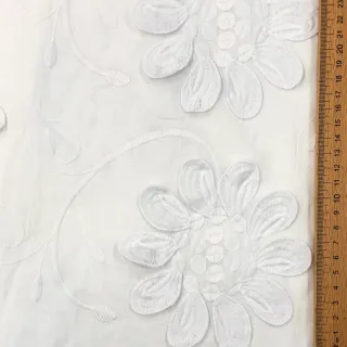 Cotton fabric EMBROIDERY Bellagio white