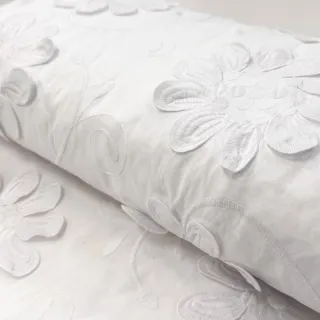Cotton fabric EMBROIDERY Bellagio white