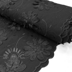 Cotton fabric EMBROIDERY Bellagio black
