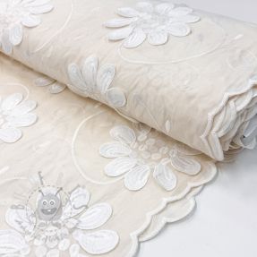 Cotton fabric EMBROIDERY Bellagio butter