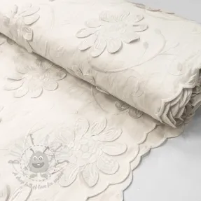 Cotton fabric EMBROIDERY Bellagio off white