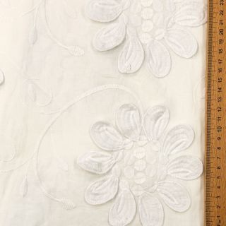 Cotton fabric EMBROIDERY Bellagio off white