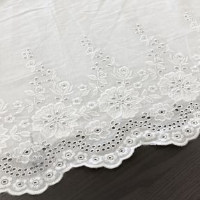 Cotton fabric EMBROIDERY Leon border