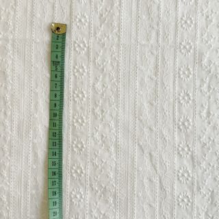 Cotton fabric EMBROIDERY Pattern white