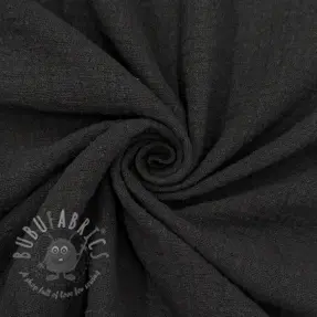Cotton fabric SLUB WASHED black