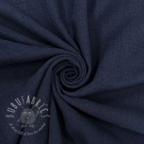 Cotton fabric SLUB WASHED navy