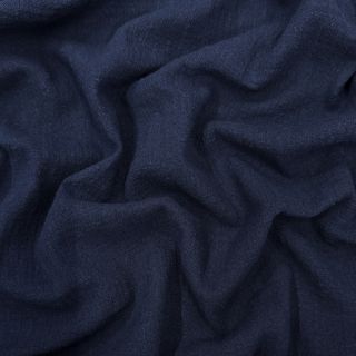 Cotton fabric SLUB WASHED navy