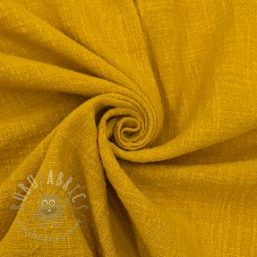 Cotton fabric SLUB WASHED ochre