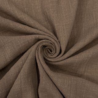 Cotton fabric SLUB WASHED taupe