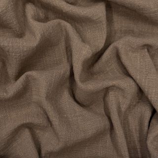 Cotton fabric SLUB WASHED taupe