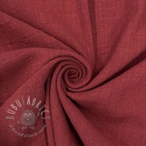Cotton fabric SLUB WASHED wine red