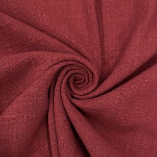 Cotton fabric SLUB WASHED wine red