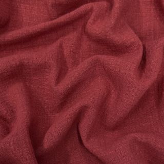 Cotton fabric SLUB WASHED wine red