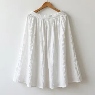 Cotton fabric WASHED white