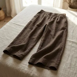 Cotton fabric WASHED taupe