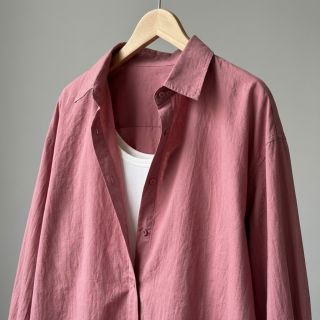 Cotton fabric WASHED dark blush