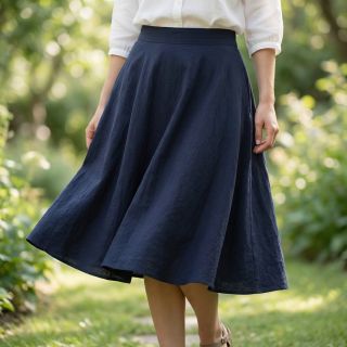 Cotton fabric WASHED navy