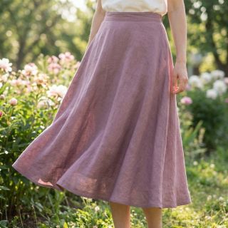 Cotton fabric SLUB WASHED lavender