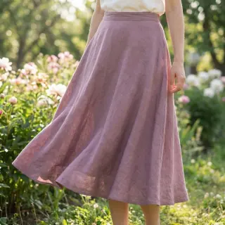 Cotton fabric SLUB WASHED lavender