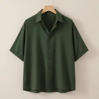 Cotton fabric SLUB WASHED army green