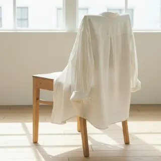 Cotton fabric SLUB WASHED ecru