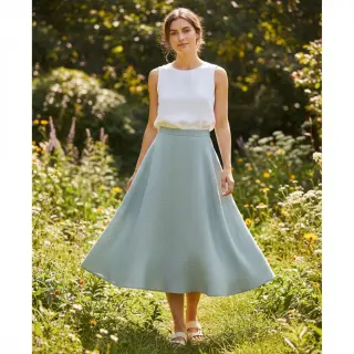 Cotton fabric SLUB WASHED blue