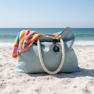 Cotton fabric SLUB WASHED blue