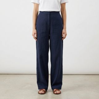 Cotton fabric SLUB WASHED navy