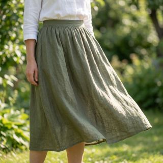 Cotton fabric SLUB WASHED pickle