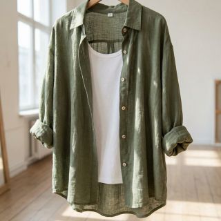 Cotton fabric SLUB WASHED pickle