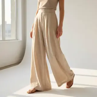 Cotton fabric SLUB WASHED beige