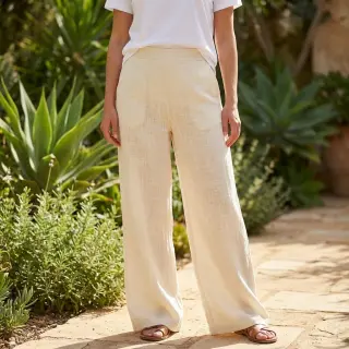 Cotton fabric SLUB WASHED SIMPLY NATURAL