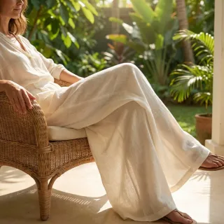 Cotton fabric SLUB WASHED off white