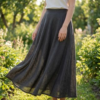 Cotton fabric SLUB WASHED black