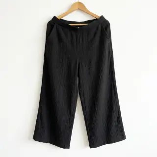 Cotton fabric SLUB WASHED black